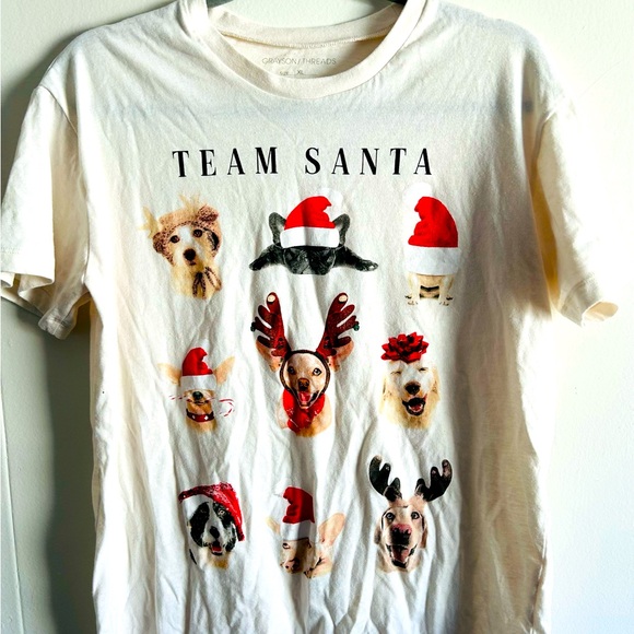 TEAM SANTA 🎅 PUPPY 🐶 T SHIRT ! - Picture 1 of 3